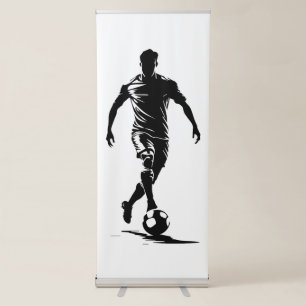 Minimalist Soccer Player Silhouette Art Banner