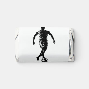 Minimalist Soccer Player Silhouette Art Favors