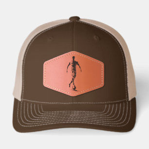 Minimalist Soccer Player Silhouette Art Hat