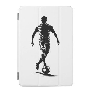 Minimalist Soccer Player Silhouette Art iPad Cover
