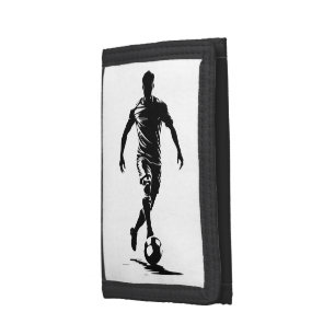 Minimalist Soccer Player Silhouette Art Wallet