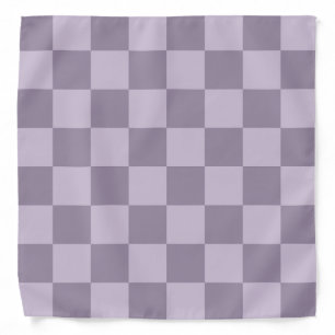 Minimalist Soft Lavender Checkerboard Pattern Bandana