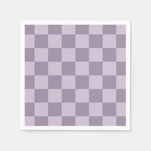 Minimalist Soft Lavender Checkerboard Pattern  Napkins