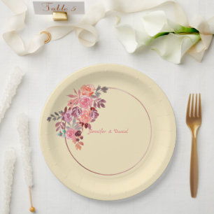 Minimalist Soft PEACH Paper Plates
