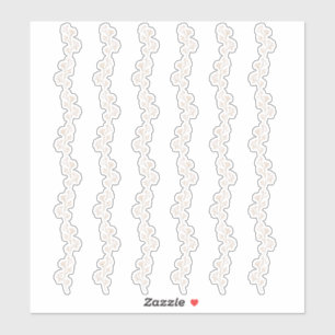 Minimalist Soft Pink Floral Vine Stripe Pattern Sticker