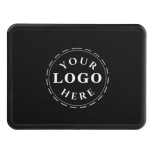 Minimalist Solid Black Custom Logo Hitch Guard Cover