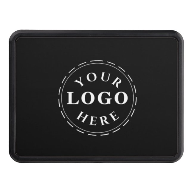 Minimalist Solid Black Custom Logo Hitch Guard Cover (Front)