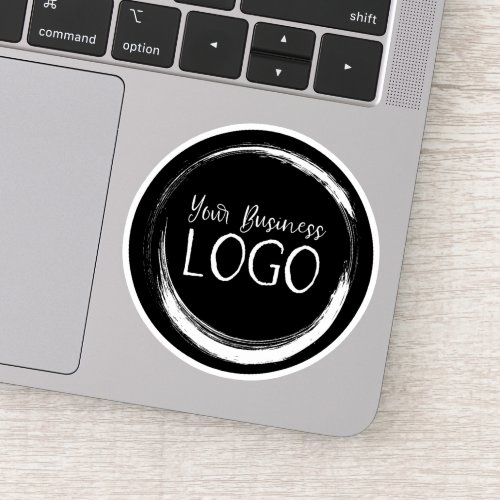Minimalist Solid Color Business Logo Circle Sticker