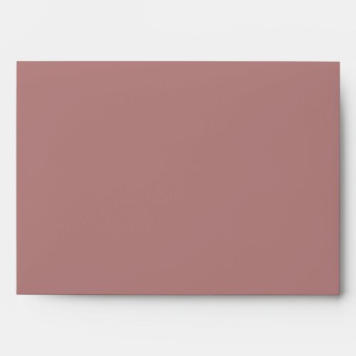 Minimalist Solid Dusty Rose Retro Simple Wedding Envelope