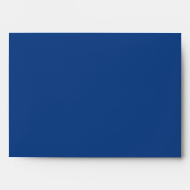 Minimalist Solid French Blue Blank Simple Wedding Envelope (Front)