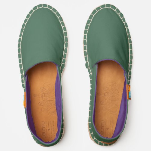 Minimalist Solid Hunter Green Espadrilles