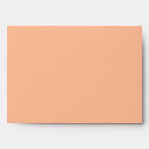 Minimalist Solid Peach Elegant Wedding Matching Envelope