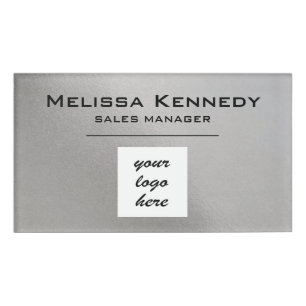minimalist solid silver custom personalized name tag
