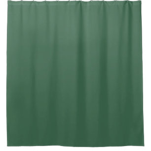 Minimalist Solid Unicolored Hunter Green Shower Curtain