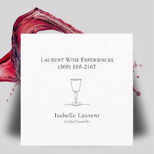 Minimalist Sommelier Wine Expert  Calling Card