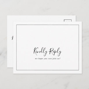 Minimalist Song Request RSVP Postcard