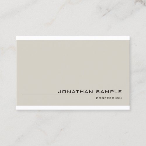 Minimalist Sophisticated Design Modern Plain Business Card