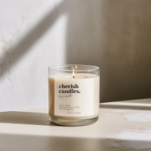Minimalist Soy Candle jar Beige Label