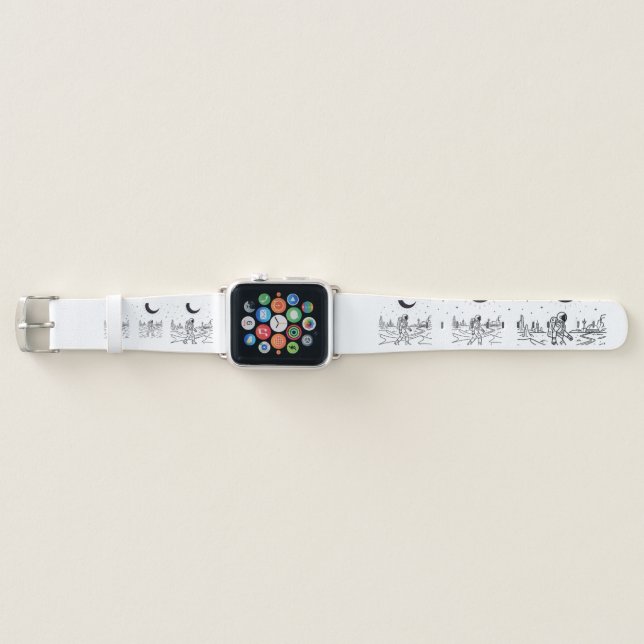 Minimalist Space Explorer Watch Case Apple Watch Band (Front)