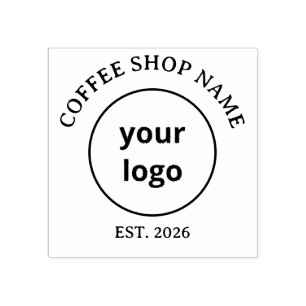 Minimalist Specialty Coffee Shop Logo Wood Stamp