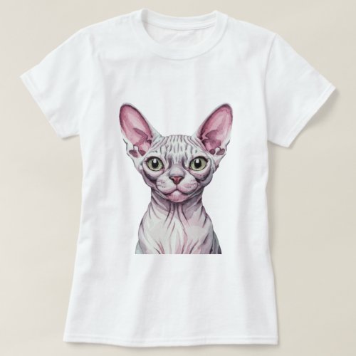 Minimalist  Sphynx Cat Inspired  T_Shirt