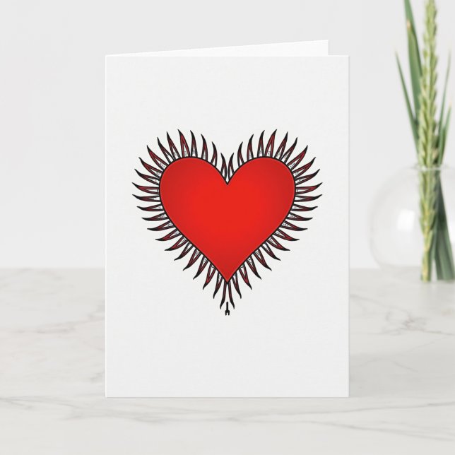 Minimalist Spiky Heart Card (Front)