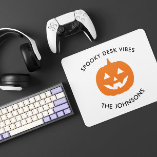 Minimalist Spooky Desk – Personalized Halloween Mouse Pad