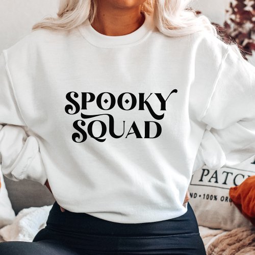 Minimalist Spooky Squad Halloween Sweatshirt