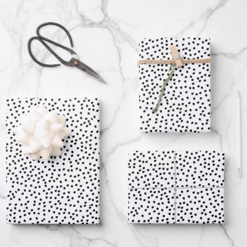 Minimalist Spots Simple Modern Cute Dalmatian Wrapping Paper Sheets