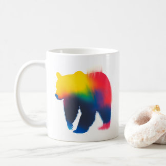 Minimalist Spray Paint Bear Silhouette Coffee Mug