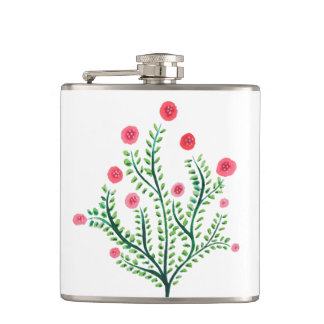 Minimalist Spring Floral Pretty Watercolor Plant Flask