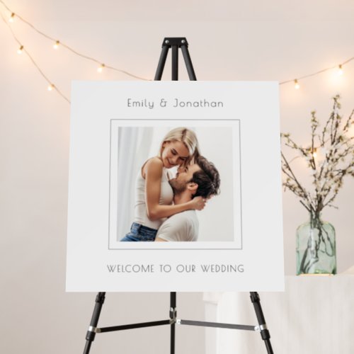 Minimalist Square Photo Welcome to Wedding Foam Board