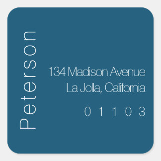 Minimalist Square Return Address Label 