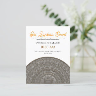 Minimalist Sri Lanka invitation design Postcard