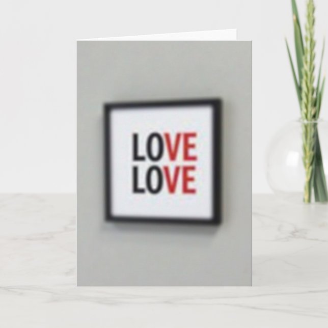 Minimalist Stacked Love Card (Front)