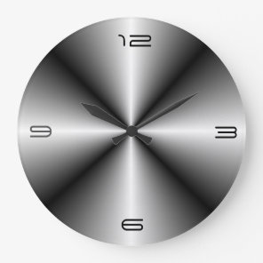 Minimalist Stainless Steel Look>Wall Clock