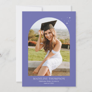 Minimalist Star Arch 5 Photo Graduation Announcement