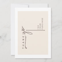 Minimalist Stationery Customer Thank You Card