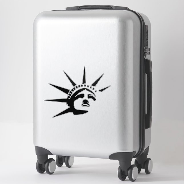 Minimalist Statue of Liberty Silhouette Sticker (Suitcase)