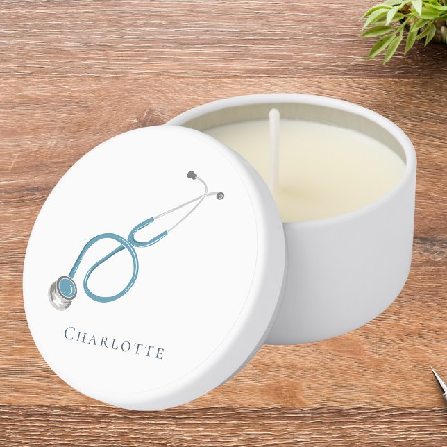 Minimalist Stethoscope Nurse Custom Mini Candle Favors (Minimalist Stethoscope Nurse Custom Mini Candle Favors)