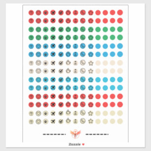minimalist sticker sheet