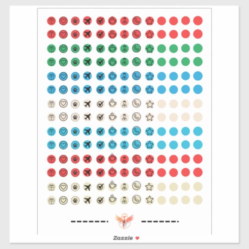 minimalist sticker sheet