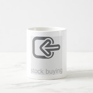 Minimalist Stock Buying Modern Financial Icon  Coffee Mug