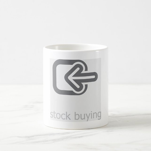 Minimalist Stock Buying Modern Financial Icon  Coffee Mug (Creator Uploaded)