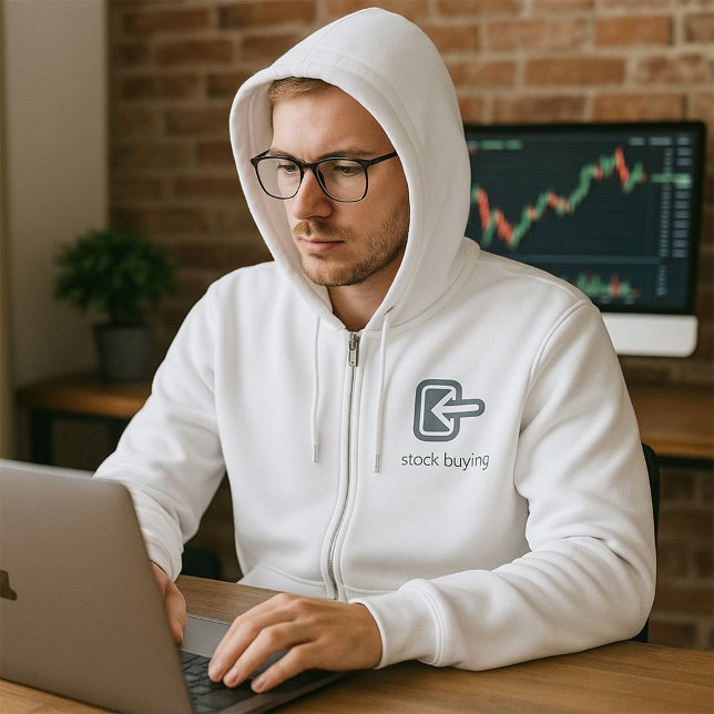 Minimalist Stock Buying Modern Financial Icon  Hoodie (Creator Uploaded)