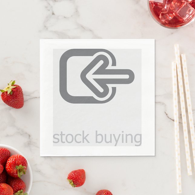 Minimalist Stock Buying Modern Financial Icon  Napkins (Creator Uploaded)