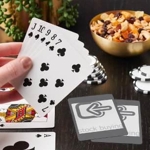 Minimalist Stock Buying Modern Financial Icon  Poker Cards
