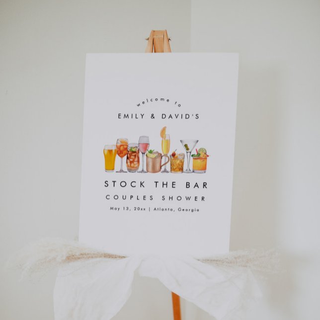 Minimalist Stock The Bar Shower Welcome Sign (Creator Uploaded)