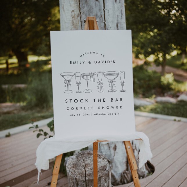 Minimalist Stock The Bar Shower Welcome Sign (Creator Uploaded)