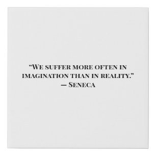 Minimalist Stoic Quote Seneca  Faux Canvas Print